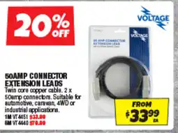 Autobarn 50amp connector extension leads offer