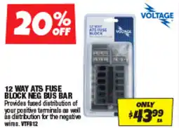 Autobarn 12 way ats fuse block neg bus bar offer