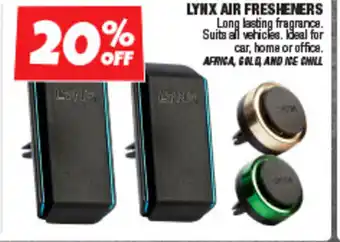 Autobarn Lynx air fresheners offer