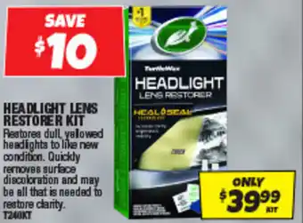 Autobarn Headlight lens restorer kit offer