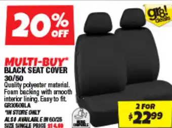 Autobarn MULTI-BUY BLACK SEAT COVER offer