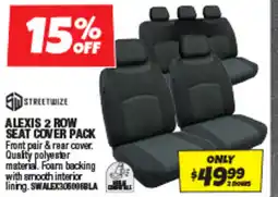 Autobarn Alexis 2 row seat cover pack offer