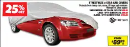 Autobarn Streetwize 3 star car covers offer