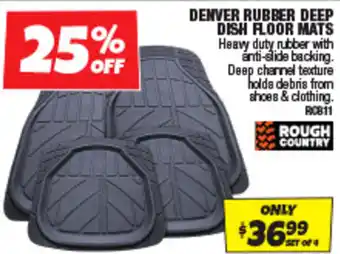 Autobarn Denver rubber deep dish floor mats offer