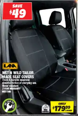 Autobarn Wet n wild tailor made seat covers offer