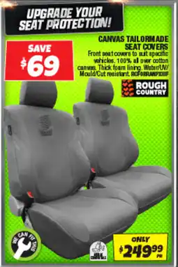 Autobarn Canvas tailormade seat covers offer