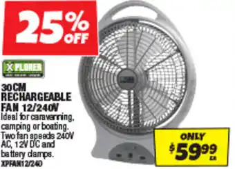 Autobarn Rechargeable fan offer