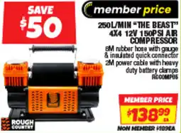 Autobarn 250l/min the beast 4x4 12v 150psi ar compressor offer