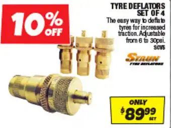 Autobarn Tyre deflators set of 4 offer