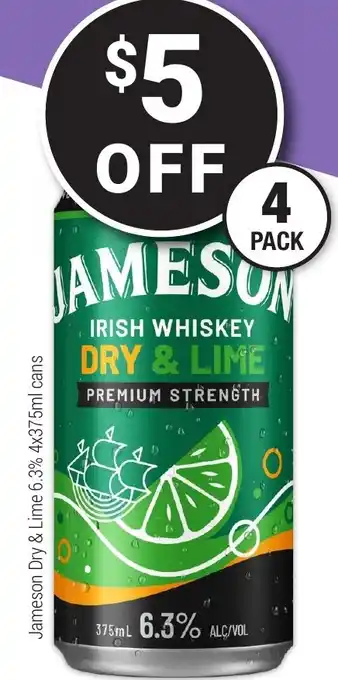 Super Cellars Jameson Dry & Lime offer