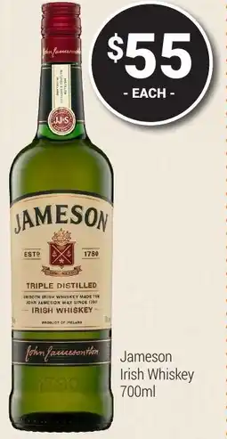 Super Cellars Jameson Irish Whiskey offer