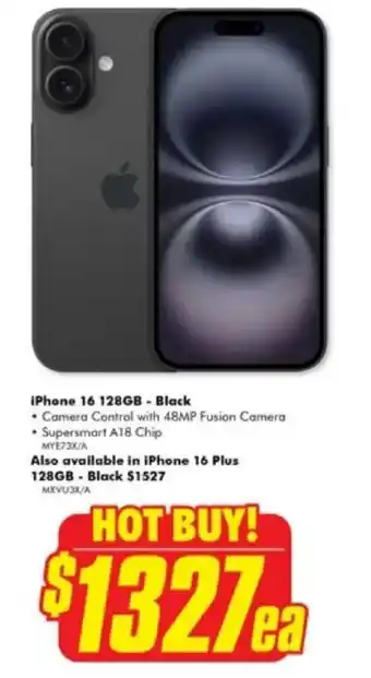 The Good Guys iPhone 16 128GB offer