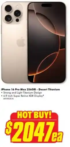 The Good Guys iPhone 16 Pro Max 256GB offer