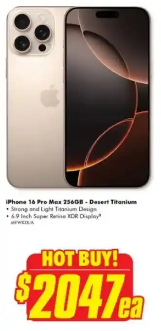 The Good Guys iPhone 16 Pro Max 256GB offer