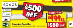 JB Hi-Fi Sonos Arc Soundbar offer