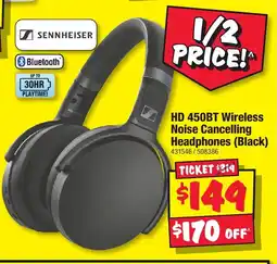 JB Hi-Fi Hd 450bt wireless noise cancelling headphones offer