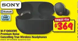 JB Hi-Fi W-f1000xm5 premium noise cancelling true wireless headphones offer