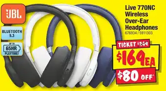 JB Hi-Fi Live 770nc wireless over-ear headphones offer