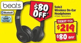 JB Hi-Fi Solo3 Wireless On-Ear Headphones offer