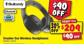 JB Hi-Fi Crusher Evo Wireless Headphones offer