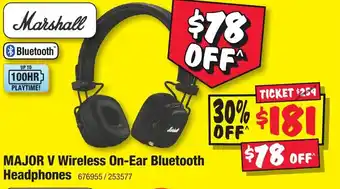 JB Hi-Fi Major v wireless on-ear bluetooth headphones offer