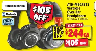 JB Hi-Fi Ath-m50xbt2 wireless over-ear headphones offer