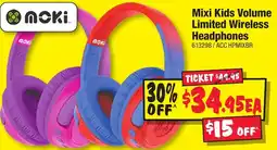 JB Hi-Fi Mixi Kids Volume Limited Wireless Headphones offer