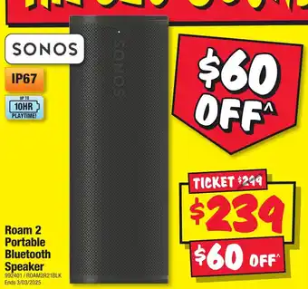 JB Hi-Fi Roam 2 Portable Bluetooth Speaker offer