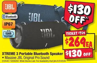 JB Hi-Fi Xtreme 3 portable bluetooth speaker offer