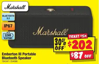 JB Hi-Fi Emberton III Portable Bluetooth Speaker offer