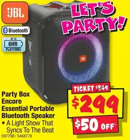 JB Hi-Fi Party Box Encore Essential Portable Bluetooth Speaker offer