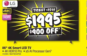 JB Hi-Fi 86" 4K Smart LED TV offer