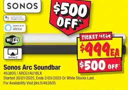 JB Hi-Fi Sonos Arc Soundbar offer