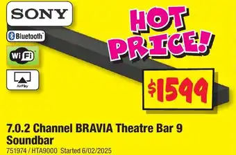 JB Hi-Fi 7.0.2 channel bravia theatre bar 9 soundbar offer