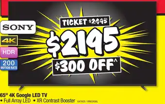 JB Hi-Fi 65" 4K Google LED TV offer