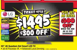 JB Hi-Fi 55 4K Quantum Dot Smart LED TV offer