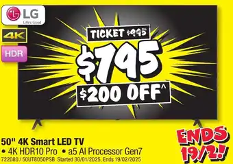 JB Hi-Fi 50 4K Smart LED TV offer