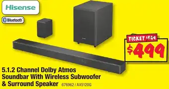 JB Hi-Fi Dolby Atmos Soundbar With Wireless Subwoofer & Surround Speaker offer