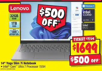 JB Hi-Fi 14 Yoga Slim 7i Notebook offer