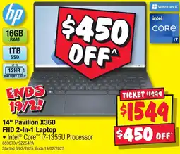 JB Hi-Fi 14 Pavilion X360 FHD 2-In-1 Laptop offer