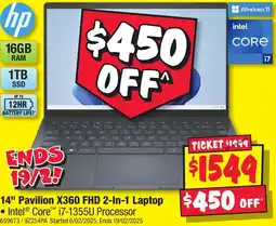 JB Hi-Fi 14 Pavilion X360 FHD 2-In-1 Laptop offer