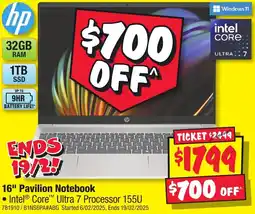 JB Hi-Fi 16 Pavilion Notebook offer