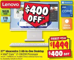 JB Hi-Fi 27 Ideacentre 3 All-In-One Desktop offer