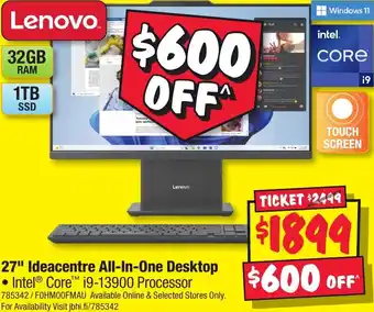 JB Hi-Fi 27 Ideacentre All-In-One Desktop offer