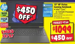 JB Hi-Fi 15 HP Victus Gaming Notebook offer