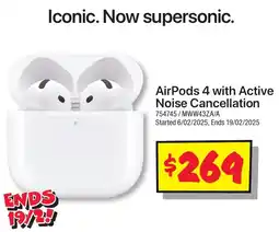 JB Hi-Fi AirPods 4 with Active Noise Cancellation offer