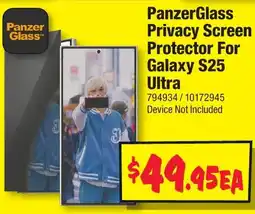 JB Hi-Fi PanzerGlass Privacy Screen Protector For Galaxy S25 Ultra offer