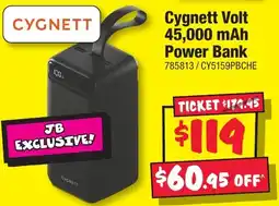 JB Hi-Fi Cygnett Volt 45,000 mAh Power Bank offer