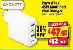 JB Hi-Fi PowerPlus 45W Multi Port Wall Charger offer