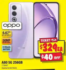 JB Hi-Fi A80 5G 256GB offer